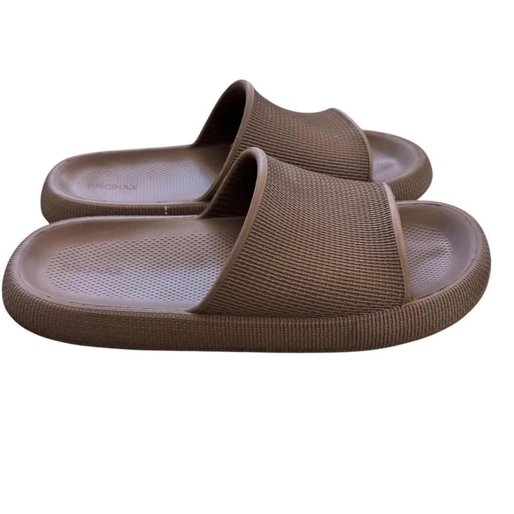 Bronax Brown Slide Pillow Sandals
